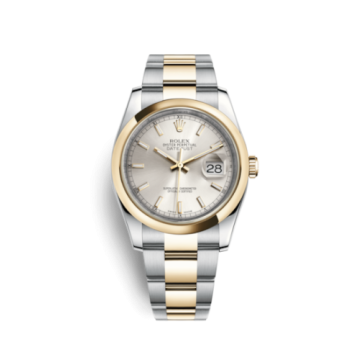 Rolex Datejust 36 Rolesor Yellow Domed / Oyster / Silver