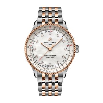 Breitling Navitimer Automatic 36 Stainless Steel - Red Gold / MOP / Bracelet