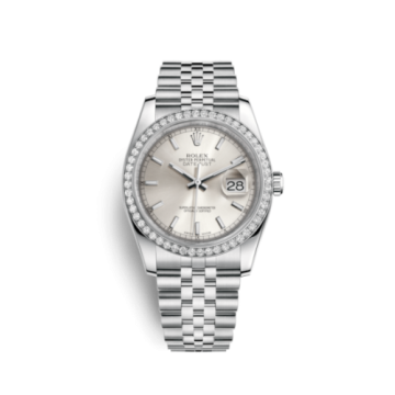 Rolex Datejust 36 Stainless Steel Diamond / Jubilee / Silver