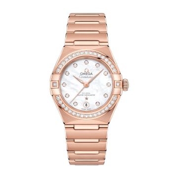 Omega Constellation Manhattan 29 Co-Axial Master Chronometer Sedna Gold / MOP / Diamond