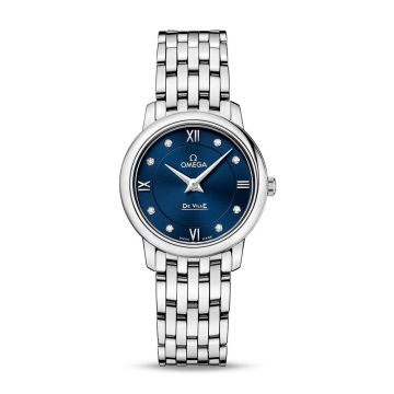 Omega De Ville Prestige Quartz 27.4 Stainless Steel / Blue / Bracelet