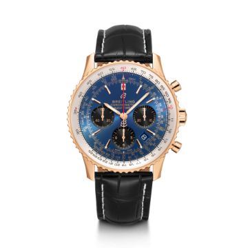 Breitling Navitimer 1 B01 Chronograph 43 Red Gold / Blue / Croco / Folding
