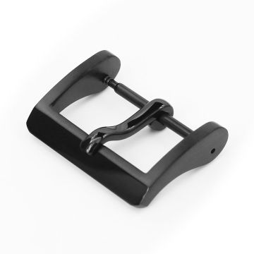 18mm, 20mm #66 Sporty Tang Buckle for Leather Watch Strap,Diamond-like Carbon (DLC coating) - 6.5mm