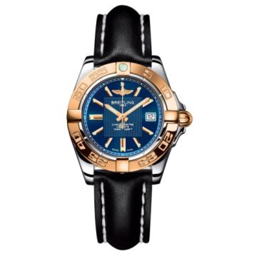 Breitling Galactic 32 Stainless Steel / Rose Gold / Metallica Blue / Calf