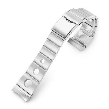 Rollball II Watch Band for Orient Kamasu RA-AA0002L19B RA-AA0004E19A RA-AA0006L19A, Stainless Steel - Brushed, Baton Diver Clasp - 22mm