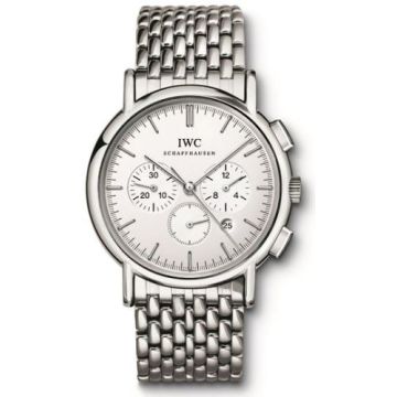 IWC Schaffhausen Portofino Chronograph MecaQuartz Stainless Steel / Silver / Bracelet
