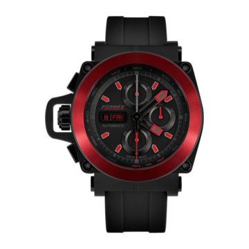 Formex Motorsport Automatic Chronograph PVD / Red Bezel / Black / Rubber