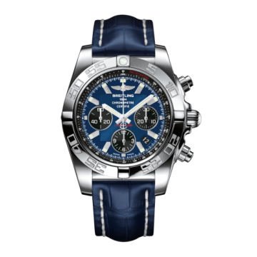 Breitling Chronomat 44 Stainless Steel / Blackeye Blue / Croco / Pin