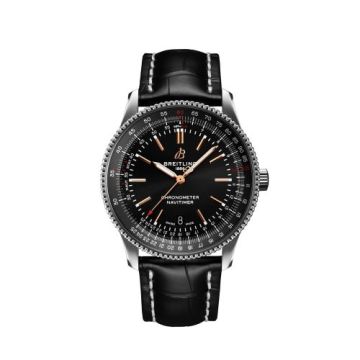 Breitling Navitimer Automatic 41 Automatic Stainless Steel / Black / Croco / Pin