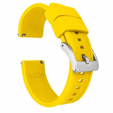 Yellow Elite FKM Rubber Watch Band - 20mm