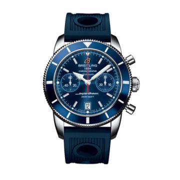 Breitling Superocean Heritage 44 Chronograph Stainless Steel / Blue / Blue / Rubber