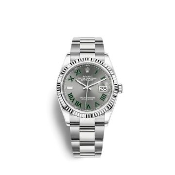 Rolex Datejust 36 Stainless Steel / Fluted / Slate - Roman / Oyster