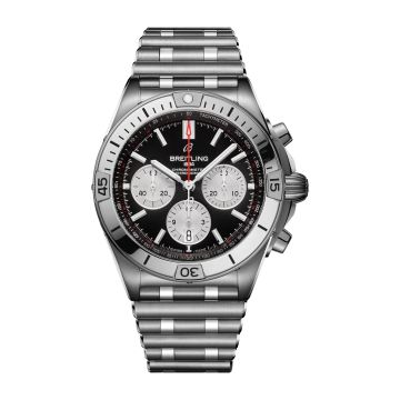 Breitling Chronomat B01 42 Stainless Steel / Black / Rouleaux