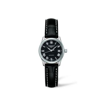 Longines Master Collection Date 25.5 Stainless Steel / Black - Roman