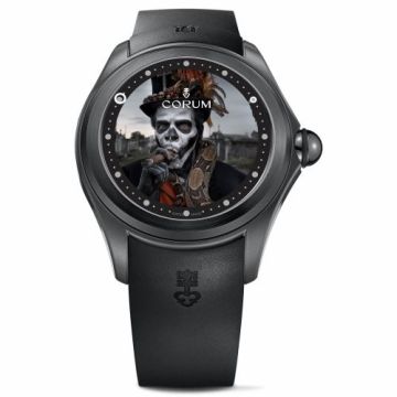 Corum Big Bubble Magical 52 PVD Titanium / Matt Barnes - Magical Vodoo / Rubber