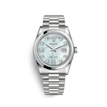 Rolex Day-Date 36 Platinum Domed / President / Oxford MOP
