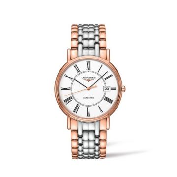 Longines Presence 38.5 Automatic PVD Red / White - Roman / Bracelet