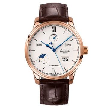 Glashütte Original Senator Excellence Perpetual Calendar Red Gold / Silver / Alligator / Folding