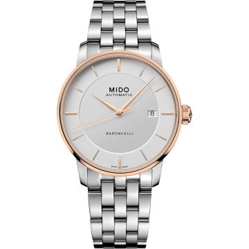 Mido Baroncelli Signature 39 Stainless Steel - Rose Gold / Silver / Bracelet