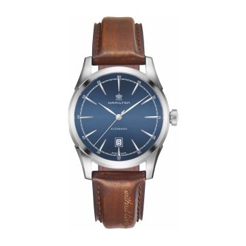 Hamilton Spirit of Liberty Auto 42 Stainless Steel / Blue
