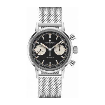 Hamilton Intra-Matic Chronograph H Stainless Steel / Black / Mesh