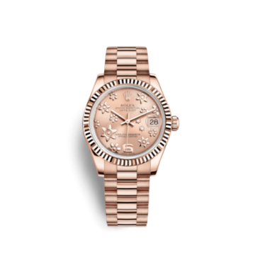 Rolex Datejust 31 Everose Fluted / President / Pink Floral