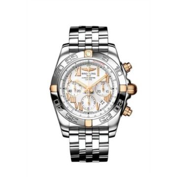Breitling Chronomat 44 Stainless Steel / Rose Gold / White - Roman