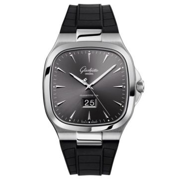 Glashütte Original Seventies Panorama Date Ruthenium / Rubber / Folding