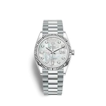 Rolex Day-Date 36 Platinum - Fluted / MOP / President