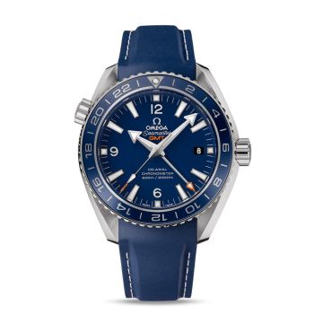 Omega Seamaster Planet Ocean 600M Co-Axial 43.5 GMT Titanium / Blue / Rubber
