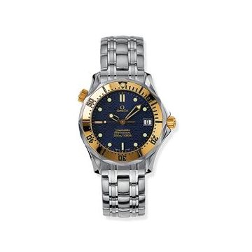 Omega Seamaster Diver 300M Quartz 36.25 Stainless Steel / Yellow Gold / Blue / Bracelet