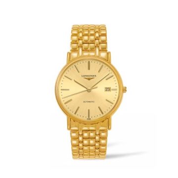 Longines Presence 38.5 Automatic PVD Gold / Champagne / Bracelet