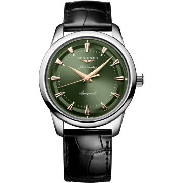 Longines Conquest Heritage 40 Stainless Steel / Green