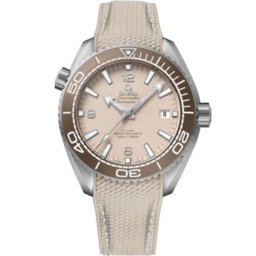 Omega Seamaster Planet Ocean 600M Co-Axial 43.5 Master Chronometer Stainless Steel / Beige / Rubber