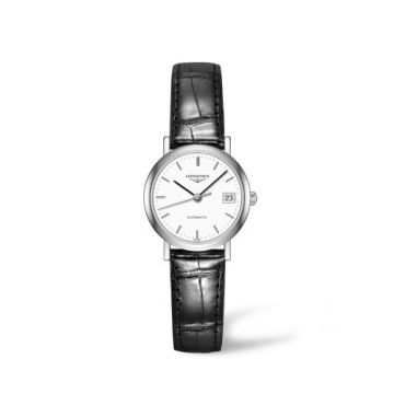 Longines Elegant Collection 25.5 Automatic Stainless Steel / White / Strap