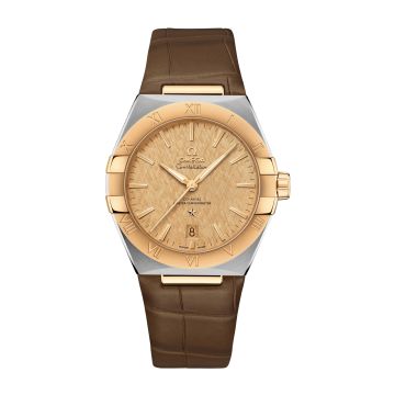 Omega Constellation Master Chronometer 39 Stainless Steel / Yellow Gold / Champagne / Alligator
