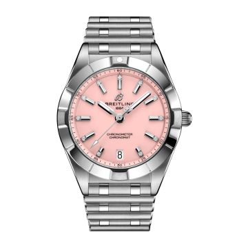 Breitling Chronomat 32 Stainless Steel / Pink - Diamond / Rouleaux