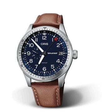 Oris Big Crown ProPilot Timer GMT Stainless Steel / Blue / Pilatus