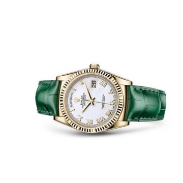 Rolex Day-Date 36 Yellow Gold / Strap / White Roman