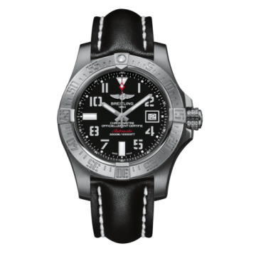 Breitling Avenger II Seawolf Stainless Steel / Volcano Black / Calf / Folding
