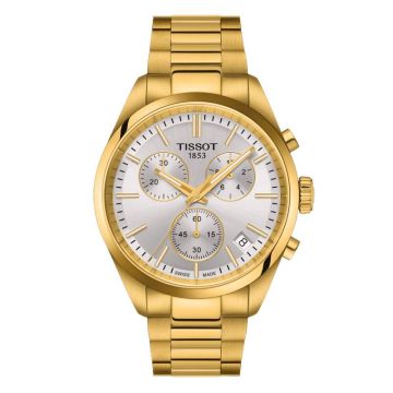 Tissot PR 100 Quartz Chronograph Yellow Gold  / Silver / Bracelet