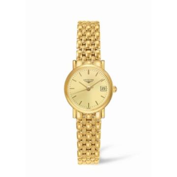 Longines Presence 23.5 Quartz Yellow Gold / Champagne / Bracelet