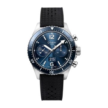 Glashütte Original SeaQ Chronograph Stainless Steel / Blue / Rubber - Folding