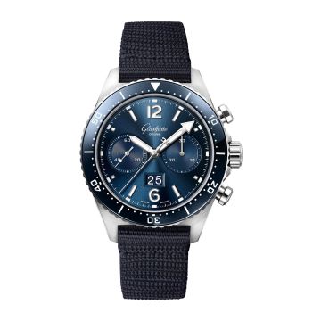 Glashütte Original SeaQ Chronograph Stainless Steel / Blue / Synthetic - Folding