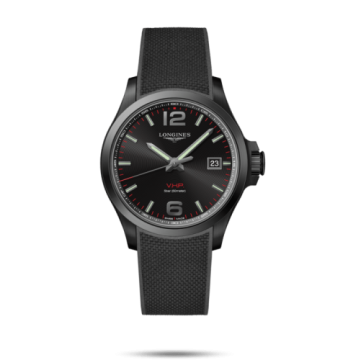 Longines Conquest V.H.P. 43 PVD / Black / Rubber