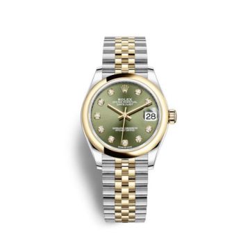 Rolex Datejust 31 Stainless Steel/ Yellow Gold / Domed / Olive - Diamond / Jubilee