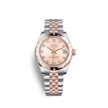 Rolex Datejust 31 Rolesor Everose Domed Diamond / Jubilee / Pink Diamond