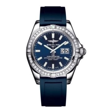 Breitling Galactic 41 Stainless Steel / Diamond / Horizon Blue / Rubber