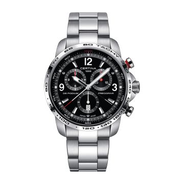 Certina DS Podium Big Size Chrono 1/100 Sec Stainless Steel / Black / Bracelet