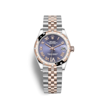 Rolex Datejust 31 Stainless Steel/ Rose Gold / Domed - Diamond / Aubergine - Roman / Jubilee